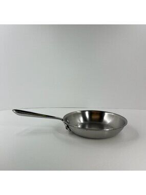 All-Clad 8" Stainless Steel Fry Pan Skillet Tri-Ply Bonded Cookware Round Silver
